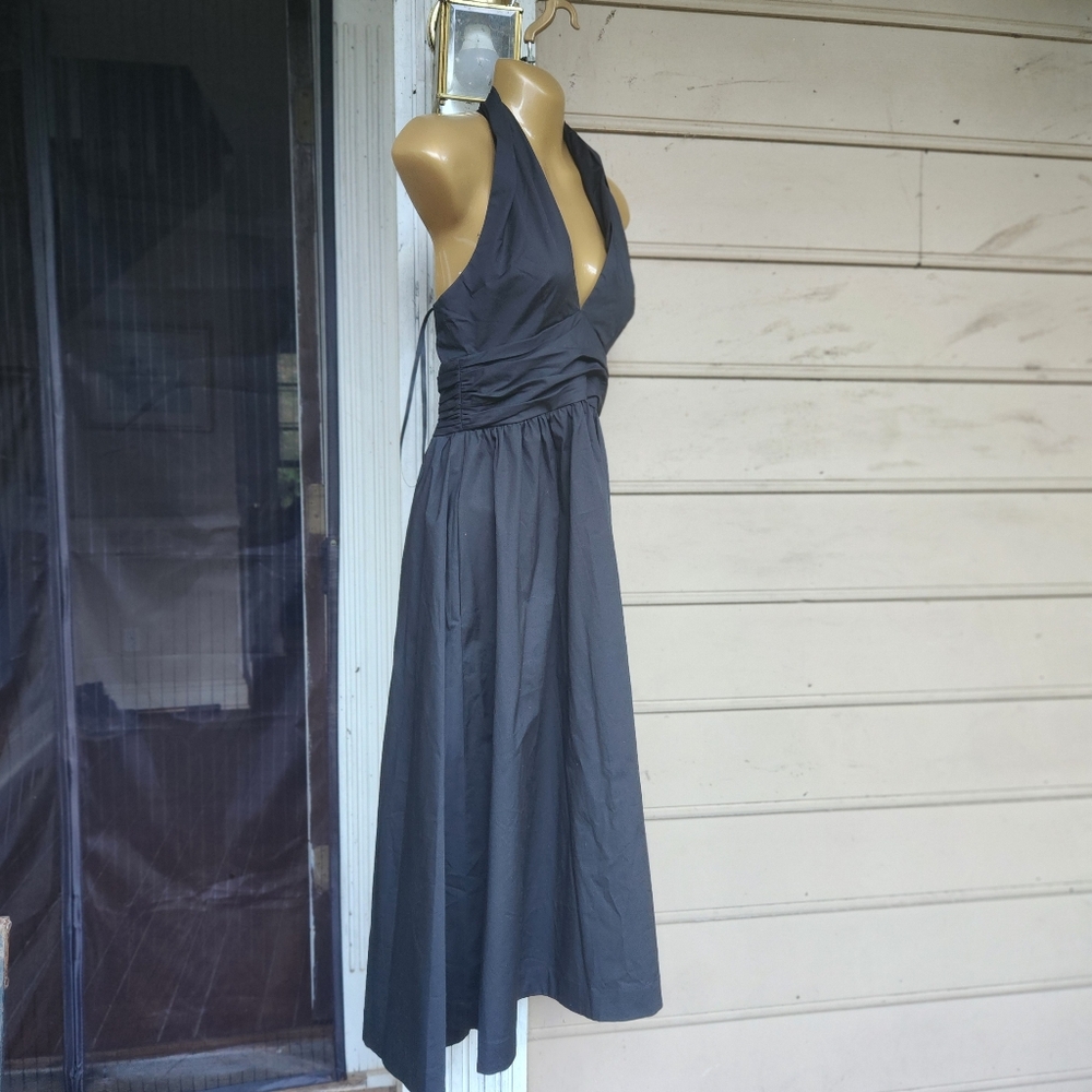 STAUD Black Backless Dress